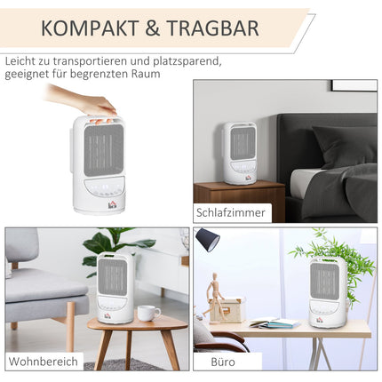 Keramický elektrický ohřívač, 750/1500W, 3 stupně, časovač, oscilace