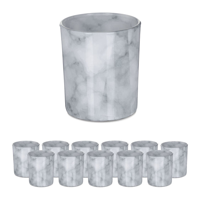 Wärmelichthalter grau 12er Set