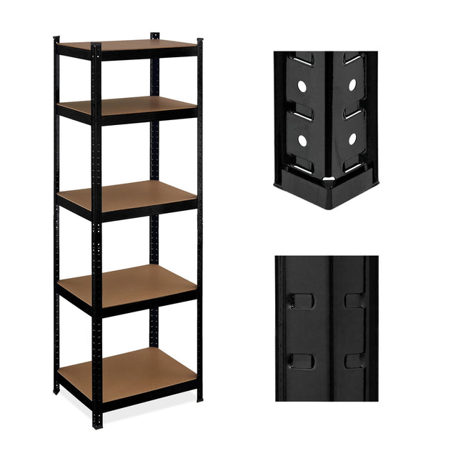 Robuuste stalen stellingkast met 5 niveaus