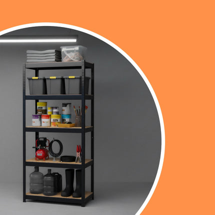 Heavy-Duty Adjustable Shelving Unit, 180x60x30 cm