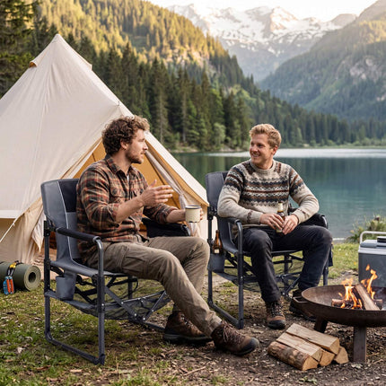 Heavy Duty Camping Chair with Cup Holder and Side Pocket