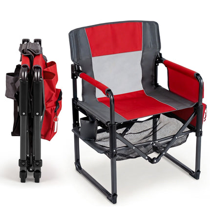 Heavy Duty Camping Chair with Cup Holder and Side Pocket