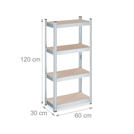 Heavy Duty Galvanised Metal Shelving Unit, Adjustable