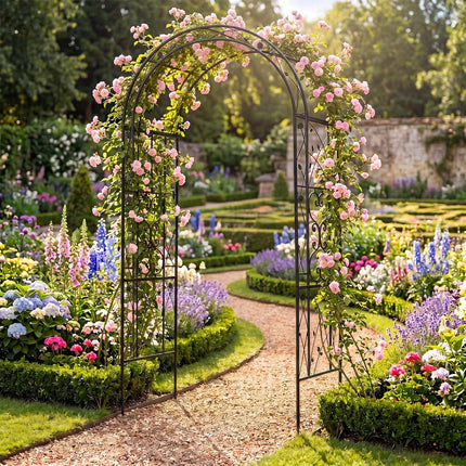 Heavy Duty Metal Garden Arch Trellis for Climbing Plants