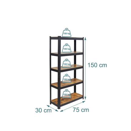 Hochleistungs-Metallregal, 500 kg Tragkraft