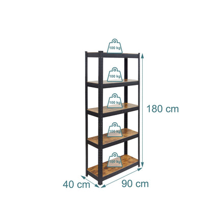 Hochbelastbares Metallregal, 500 kg Tragkraft