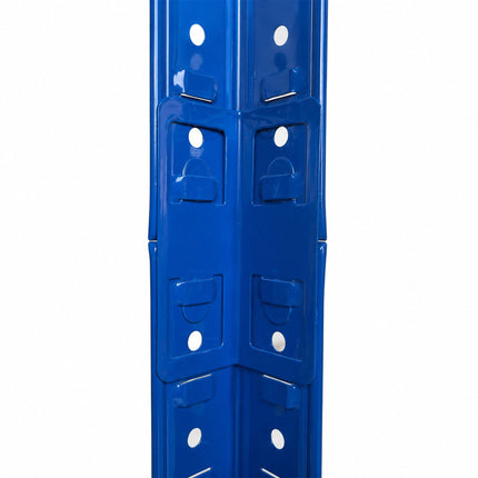 Heavy-Duty Metal Shelving Unit with 5 Adjustable Shelves, 875 kg, Blue-Orange