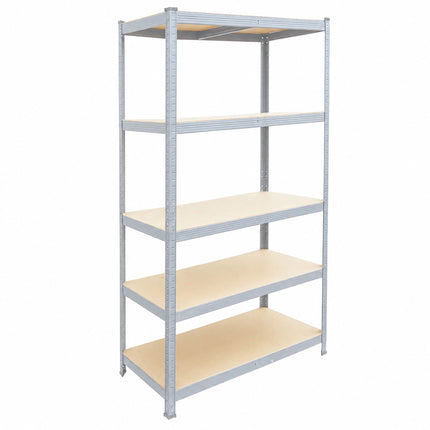Heavy-Duty Shelving Unit with 5 Adjustable Tiers, 175 kg per Tier, Grey