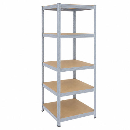 Heavy-Duty Shelving Unit with 5 Adjustable Tiers, 175 kg per Tier, Grey
