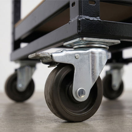Schwerlast-Rollregale aus Stahl, verstellbar, feststellbare Rollen