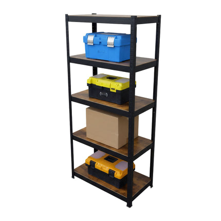 Heavy-Duty Steel Shelving Unit, 168x80x40 cm, 5 Shelves