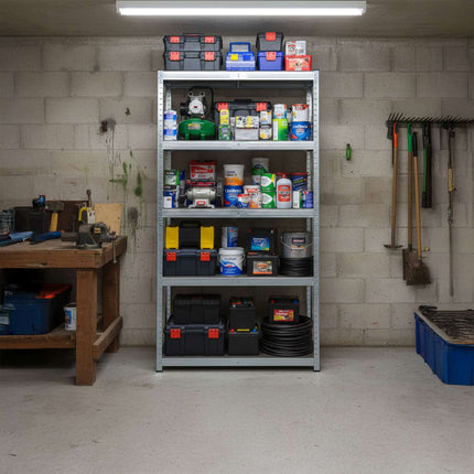 Heavy-Duty Steel Shelving Unit, 5 Tiers, 875 kg Capacity