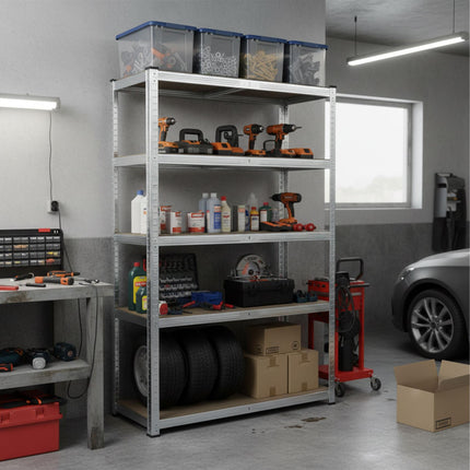 Heavy-Duty Steel Shelving Unit, 5 Tiers, 875 kg Capacity
