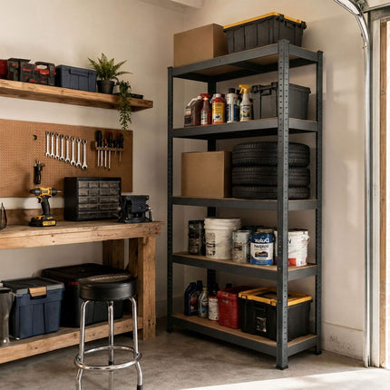 Heavy-Duty Steel Storage Rack with 5 Adjustable Shelves, 875 kg, Anthracite
