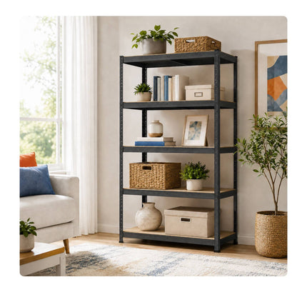 Heavy-Duty Steel Storage Rack with 5 Adjustable Shelves, 875 kg, Anthracite