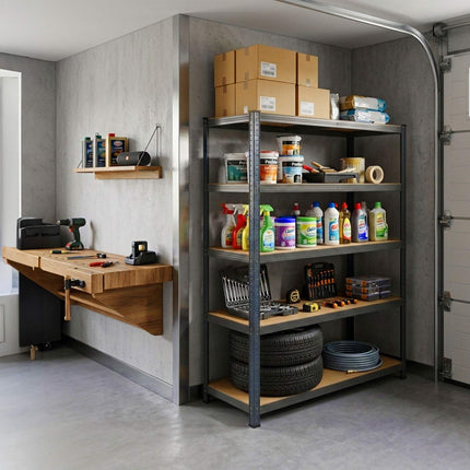 Heavy-Duty Steel Storage Rack with 5 Adjustable Shelves, 875 kg, Anthracite