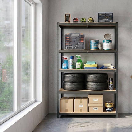 Heavy-Duty Steel Storage Rack with 5 Adjustable Shelves, 875 kg, Anthracite