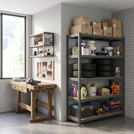 Heavy-Duty Steel Storage Rack with 5 Adjustable Shelves, 875 kg, Anthracite