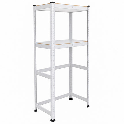 Heavy-Duty Washing Machine Shelf, Narrow Steel Frame, White, 200 kg per Shelf