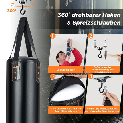 Heavy Punching Bag for Adults 4 in 1 Hanging Punching Bag with 12OZ Boxing Gloves