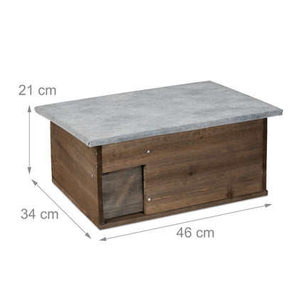 Hedgehog House Kit – Winter Hibernation Shelter, Flap Door