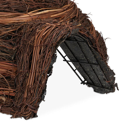 Hedgehog house made of straw