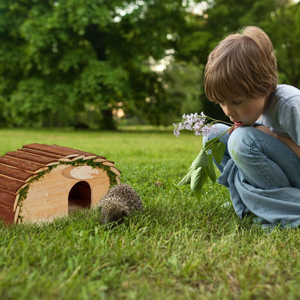 Hedgehog house with floor