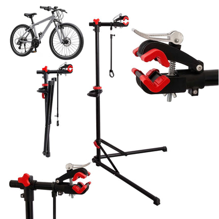 Height-Adjustable Bike Repair Stand, Black, 30 kg Capacity