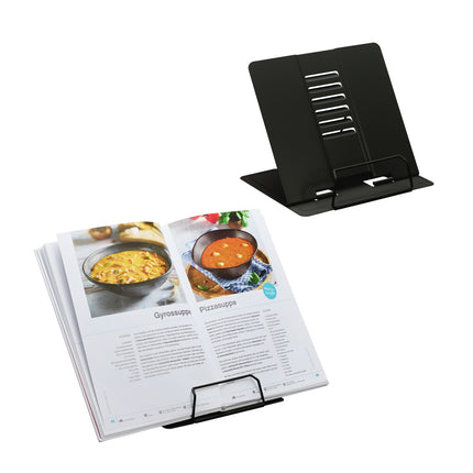 Höhenverstellbare Buchständer mit Clips, 2er-Set