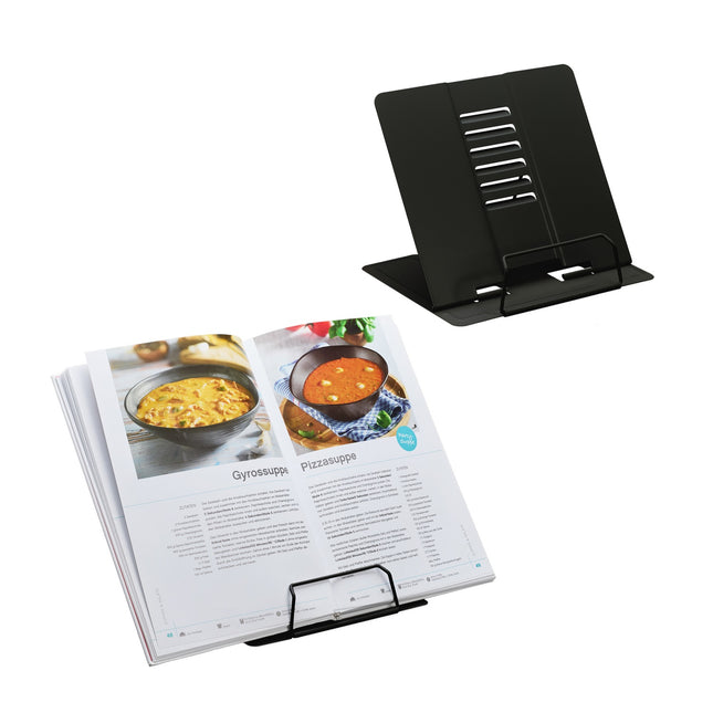 Höhenverstellbare Buchständer mit Clips, 2er-Set