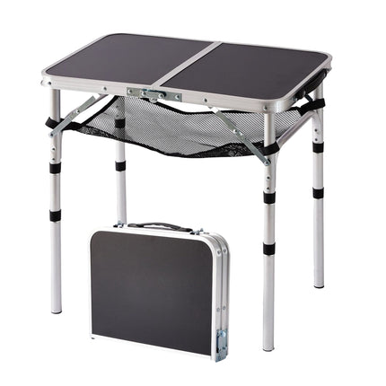 Height-Adjustable Folding Camping Table, Aluminium Frame