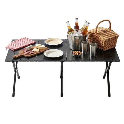 Höhenverstellbarer Camping-Falttisch, Stahl