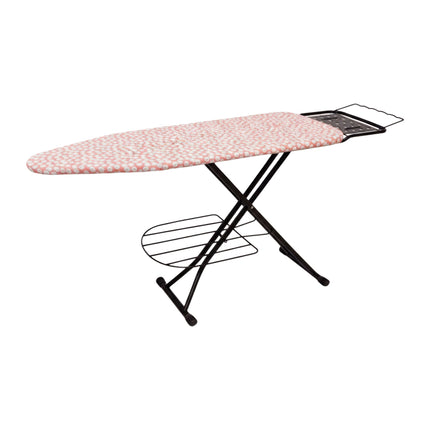 Höhenverstellbares Bügelbrett mit Bügeleisenablage, 110x33 cm