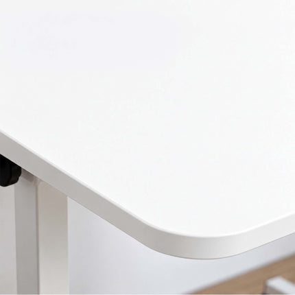 Height-Adjustable Laptop Desk on Castors, Tilting Top – White, 67-90 cm