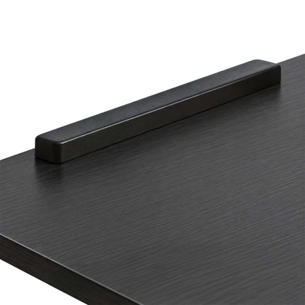 Height-Adjustable Laptop Table with Castors, Tilting Top – Black, 67-90 cm