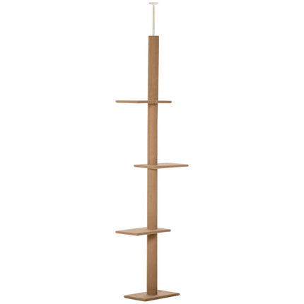 Adjustable Cat Scratching & Climbing Tree, light brown