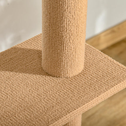 Adjustable Cat Scratching & Climbing Tree, light brown