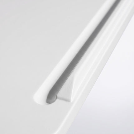 Height-Adjustable Standing Desk with Castors – White
