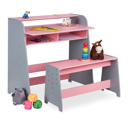 Höhenverstellbarer Tisch & Bank für Kinder