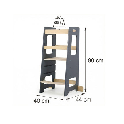 Height-Adjustable Toddler Learning Tower, MDF Wood