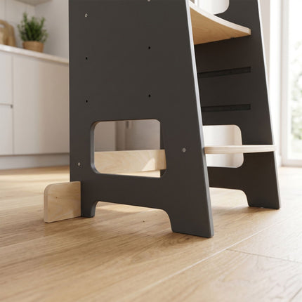 Height-Adjustable Toddler Learning Tower, MDF Wood