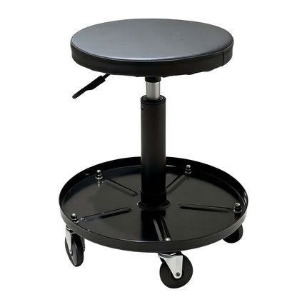 Height-Adjustable Workshop Stool with Tool Tray, 42–56 cm, Max 120 kg, Black