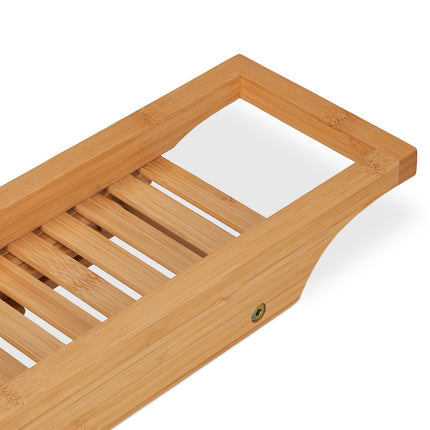 Étagère de bain réglable en hauteur en bambou