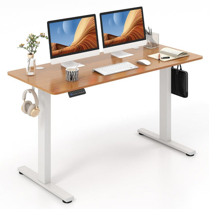 Height-adjustable desk 140 x 60 cm electric standing desk natural