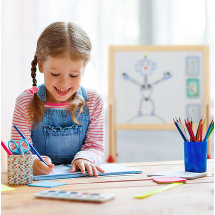 Height-adjustable drawing stand for children
