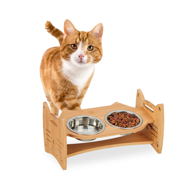 Höhenverstellbarer Futterplatz für Katzen