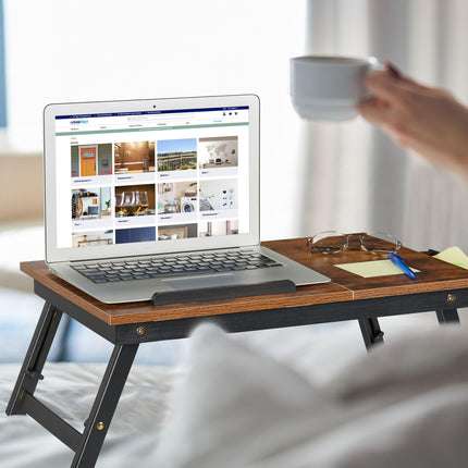 Height adjustable laptop table