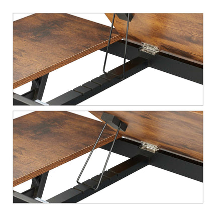 Height adjustable laptop table