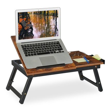 Height adjustable laptop table