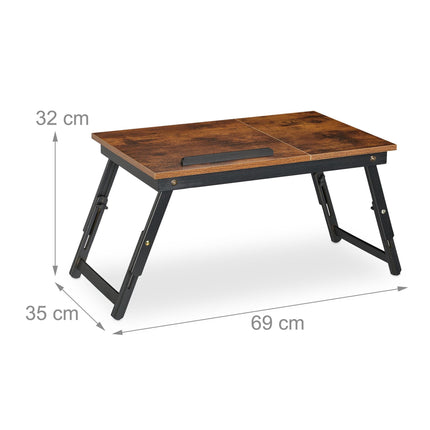 Height adjustable laptop table